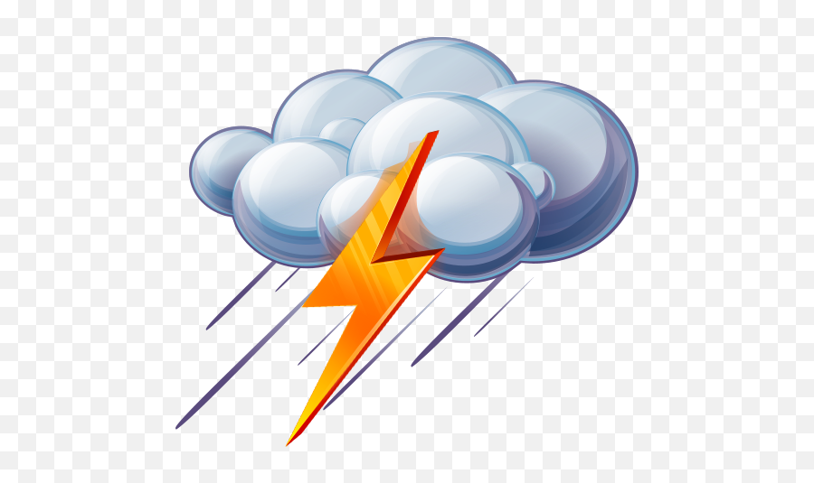 Library Of Thundering Picture Library Download Png Files - Weather 3d Icon Png Emoji,Thunder Png