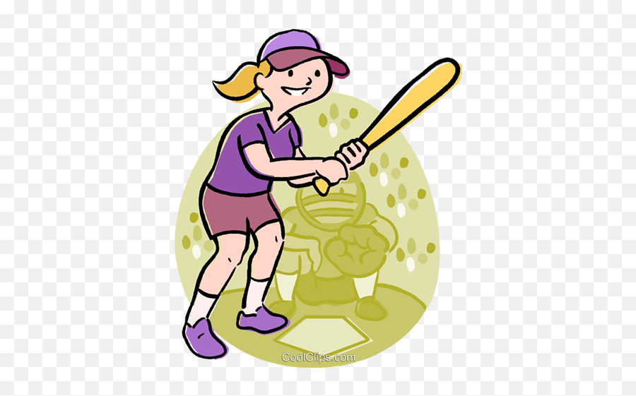 Baseball Player At Bat Royalty Free Vector Clip Art - Real Events Clipart Emoji,Baseball Player Clipart