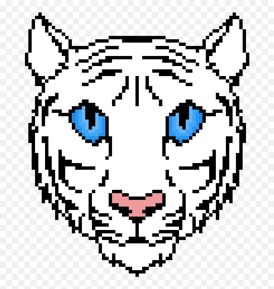 Download Hd White Tiger Head - Dot Emoji,White Tiger Png