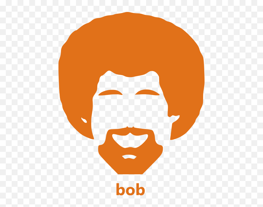 Movies Personal Use Bob Ross - Stencil Bob Ross Silhouette Emoji,Bob Ross Png