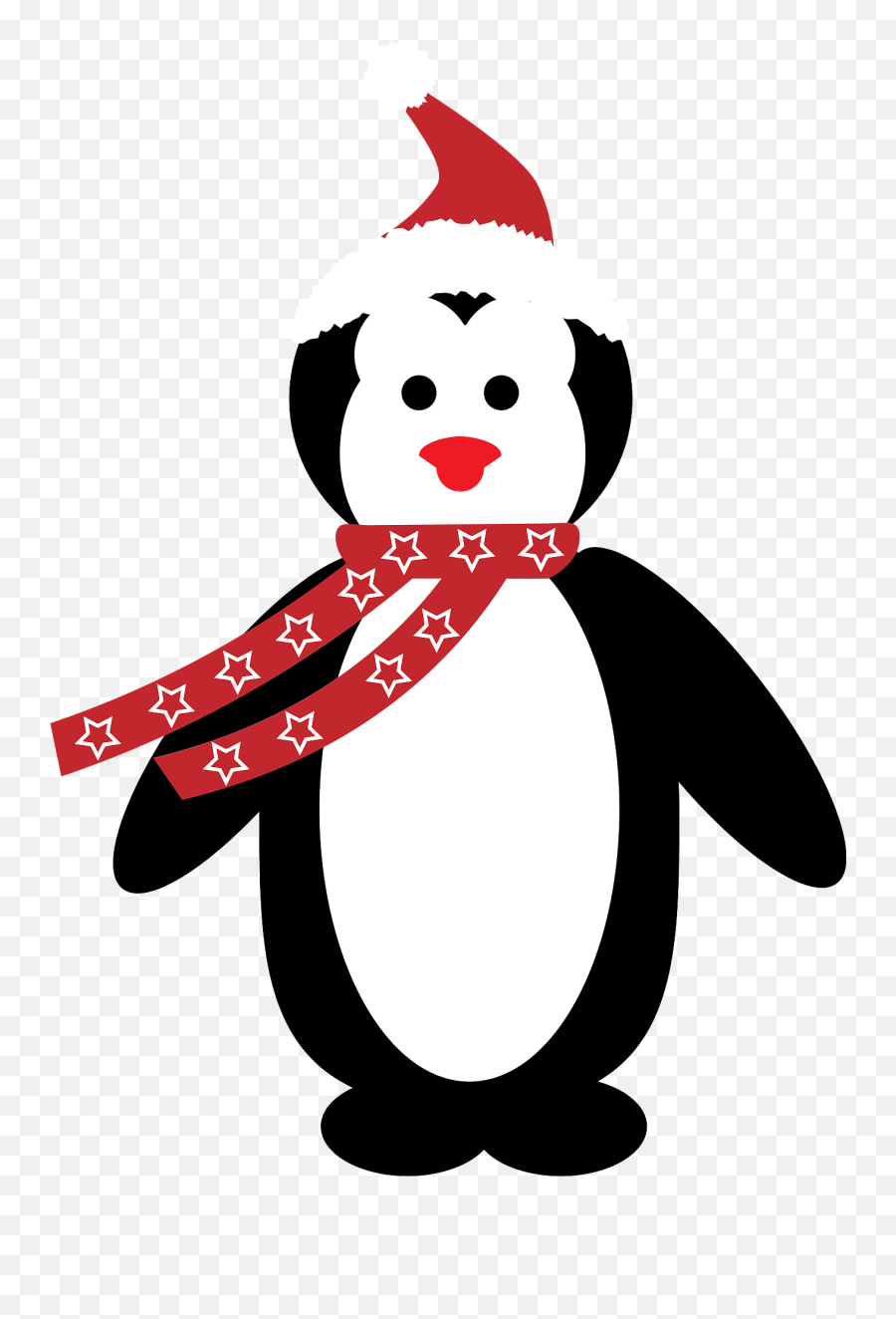 Christmas Penguin Clipart - Cartao De Natal Com Pinguim Emoji,Clipart Penquin