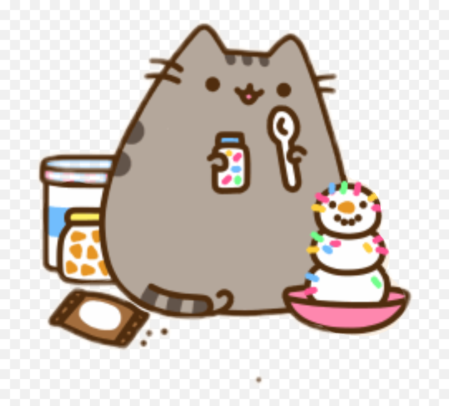 Download Food Pusheen Sock Cat Mug In Line Hq Png Image - Pusheen Ice Cream Snowman Emoji,Pusheen Transparent Background