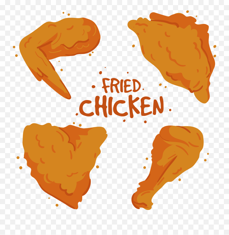 Fried Chicken Buffalo Wing Kfc Chicken - Fried Chicken Cartoon Emoji,Chicken Wing Clipart