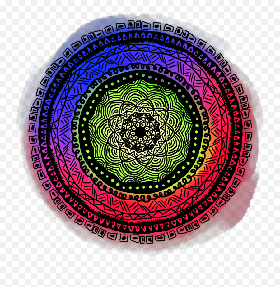 Download Watercolor Mandala Available On My Redbubble - Decorative Emoji,Watercolor Circle Png
