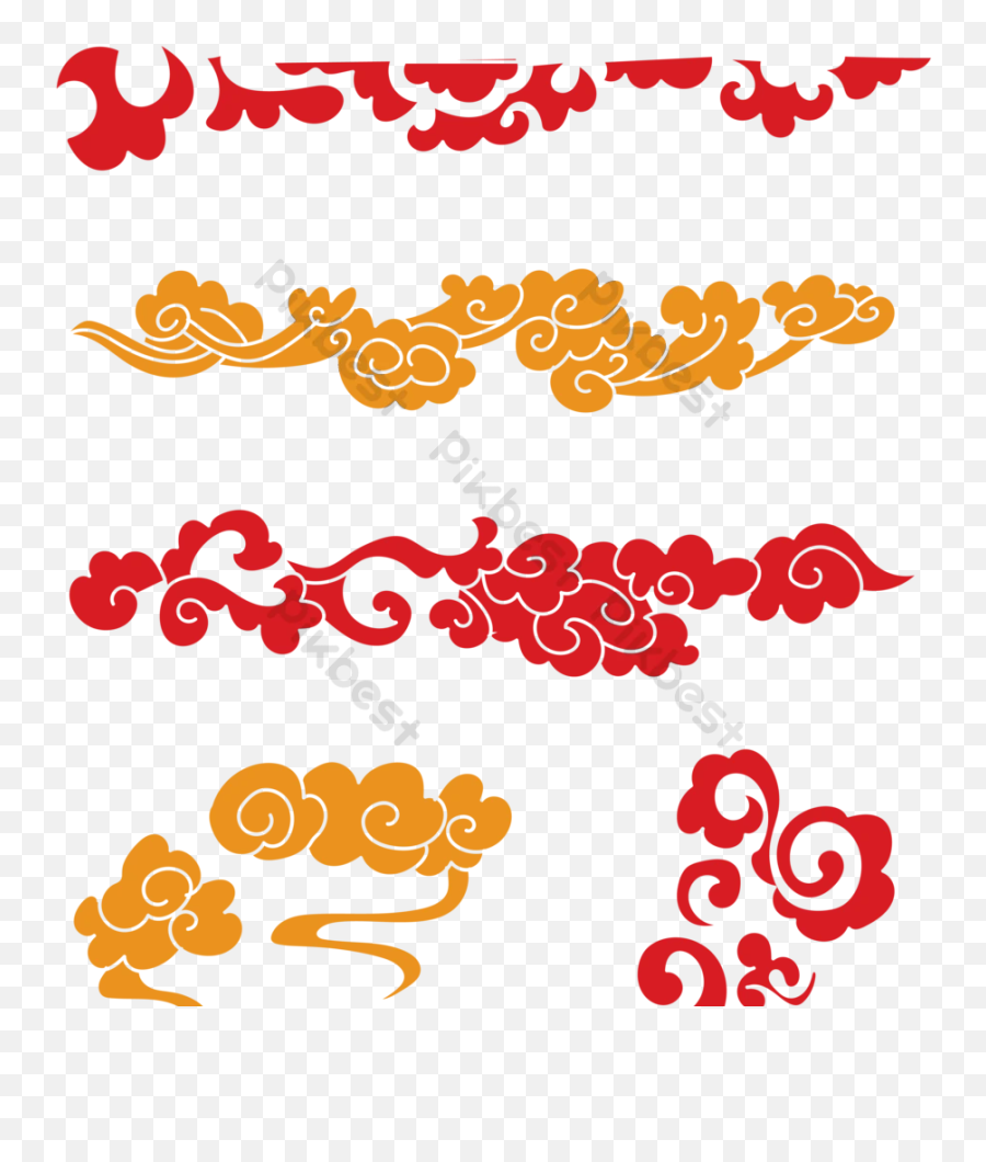 Red Chinese Style Auspicious Cloud Pillar Png Images Ai - Dot Emoji,Pillar Png
