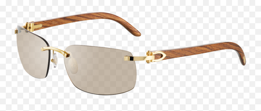 Download Cartier Rimless Sunglasses With C Decor - Cartier Adam Sandler Uncut Gems Glasses Emoji,Cool Sunglasses Png