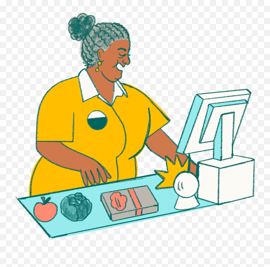 June 2020 - An Illustrated Tribute To Women In The Pandemic Emoji,Cashier Clipart