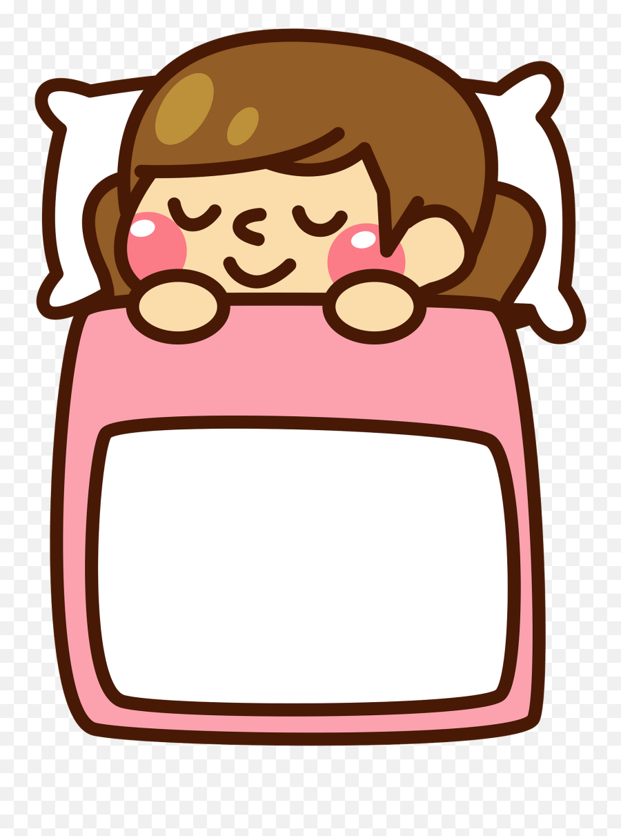 Little Girl Child Sleeping Clipart - Bed Time Clip Art Png Emoji,Little Kids Clipart