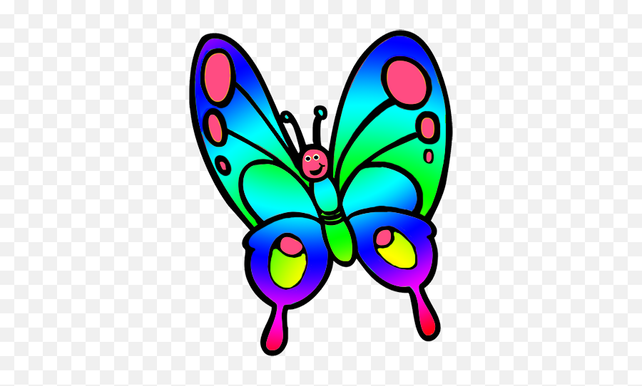 Butterfly Clipart Butterfly - Cute Colorful Butterfly Clipart Emoji,Butterfly Clipart