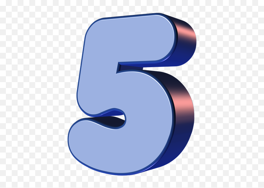 5 Number Png High Quality Image - 5 Blue Png Emoji,5 Png