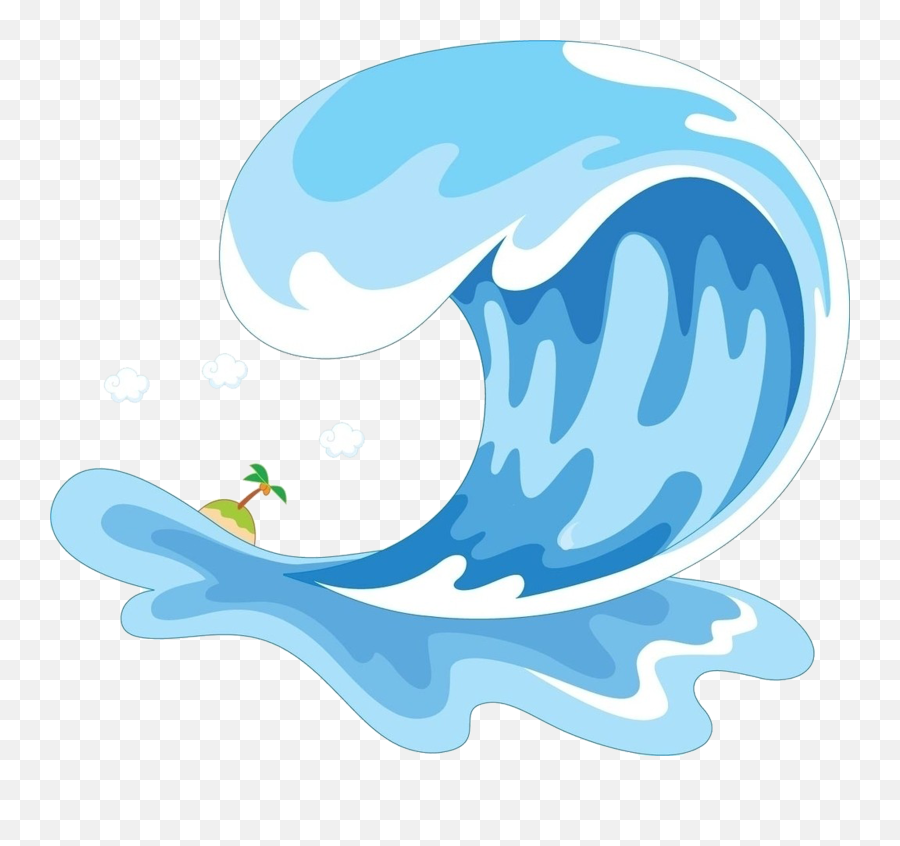 Transparent Background Cartoon Wave Png Emoji,Waves Clipart