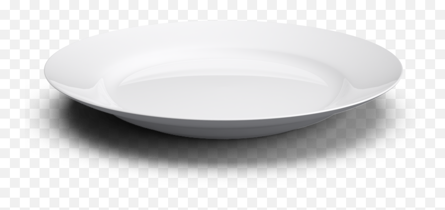 White Basic Plate With Shadow Png Image - Serving Platters Emoji,Shadow Png