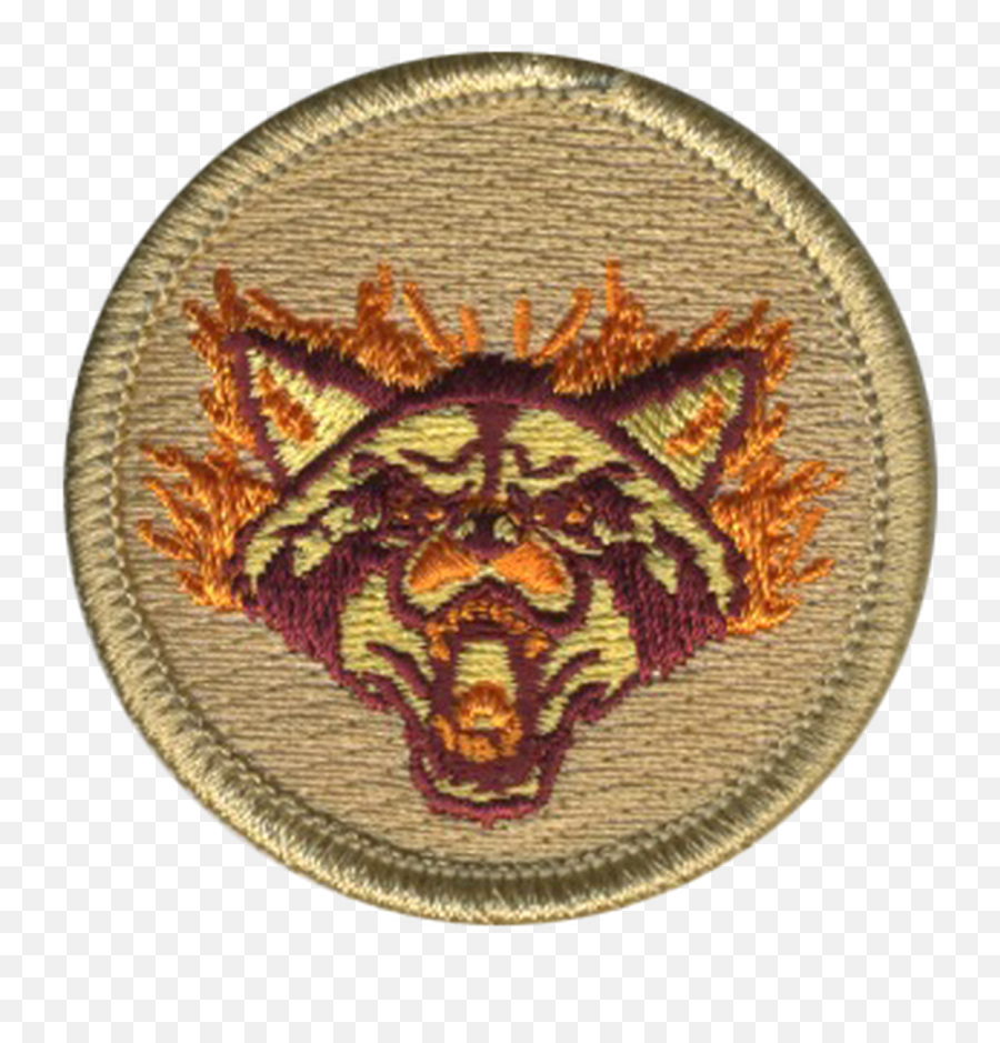 Flaming Racoon Scout Patrol Patch - Solid Emoji,Racoon Logo
