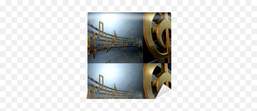Gold Music Notes On Wavy Lines Wallpaper U2022 Pixers - We Live Emoji,Gold Music Notes Png