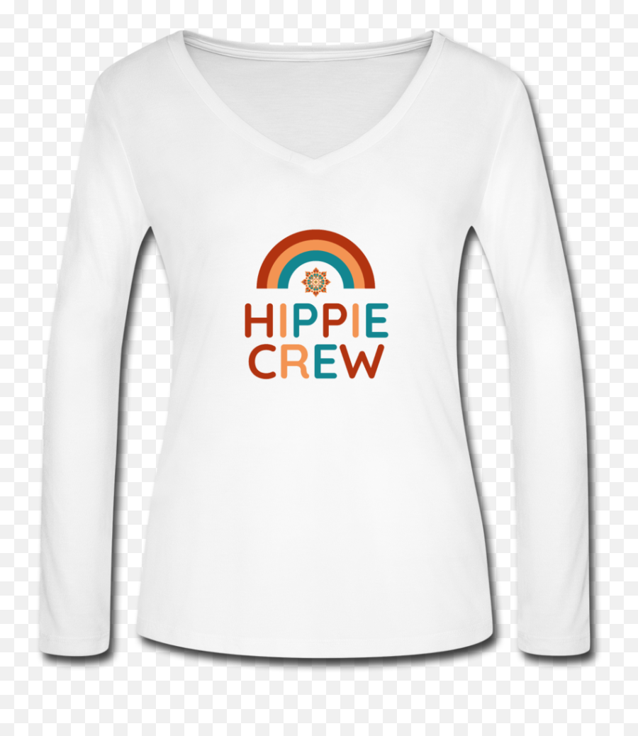 Hippie Crew Logo Long Sleeve V - Neck Flowy Tee U2013 Bronzehippie Emoji,Hippie Logo