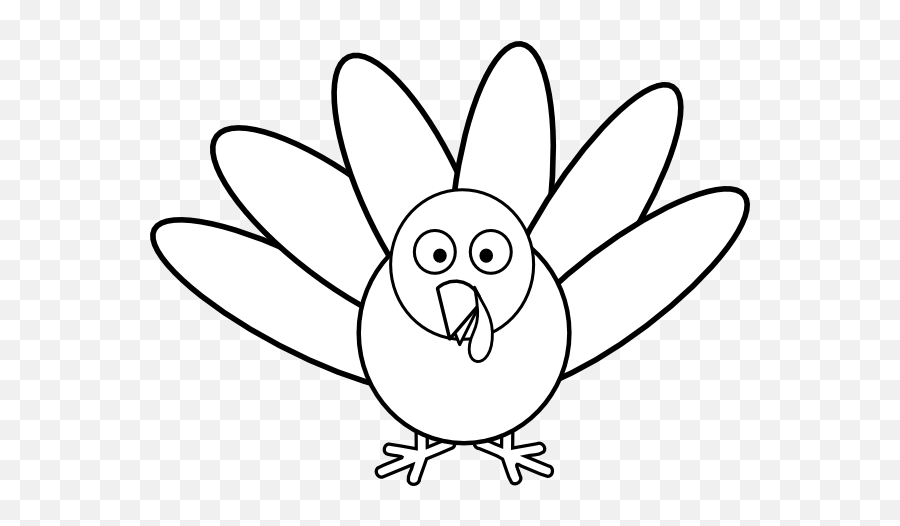 Turkey Template Clipart - Clipart Suggest Emoji,Happy Thanksgiving Clipart Black And White