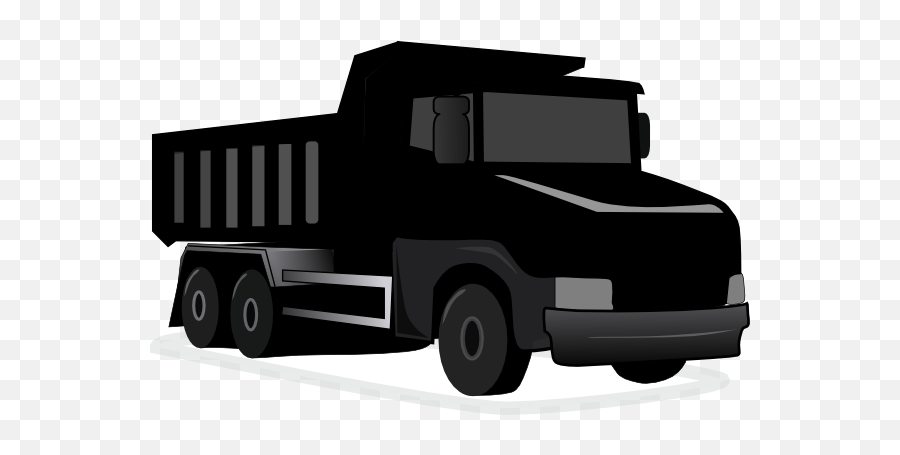 Black Gray Dump Truck Clipart - Black Dump Truck Clipart Png Emoji,Dump Truck Clipart