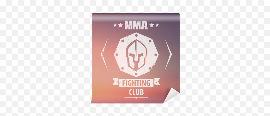 Mma Fighting Club Grunge Emblem Logo - Emblem Emoji,Spartan Helmet Logo