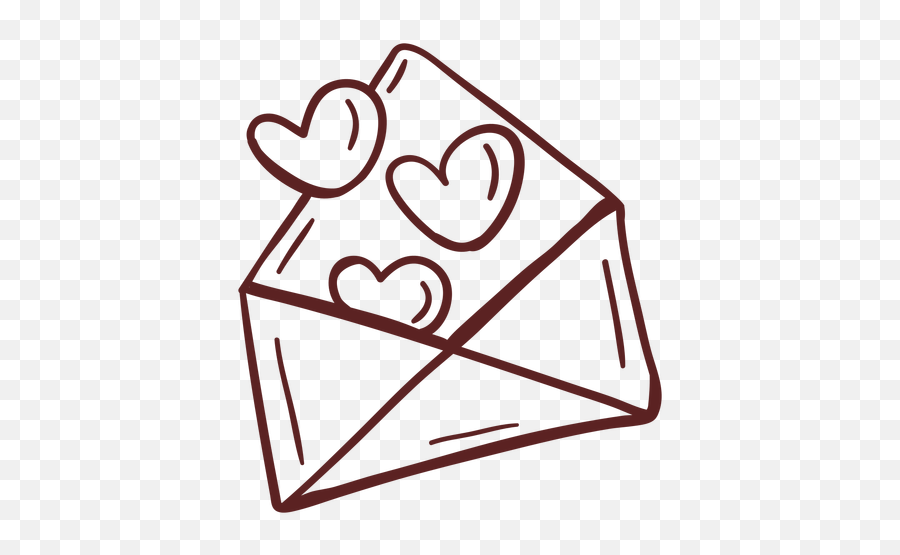 Hand Drawn Heart Envelope Stroke - Transparent Png U0026 Svg Language Emoji,Hand Drawn Heart Png