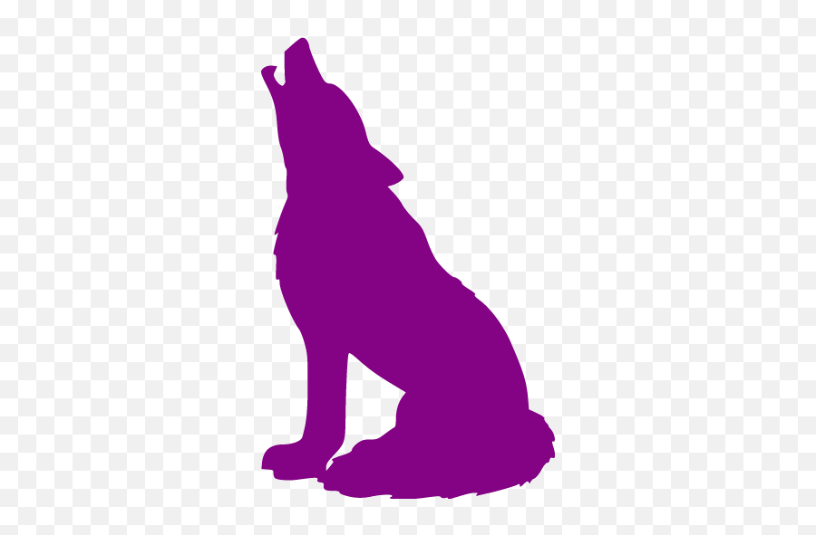 Purple Wolf Icon - Free Purple Animal Icons Wolf Icon Emoji,Wolf Silhouette Png