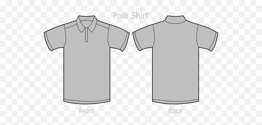 Download Hd Gray Clipart Polo Shirt - Polo T Shirt Template Emoji,T-shirt Png