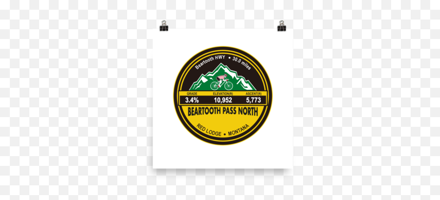 Beartooth Pass North - Red Lodge Mt Photo Paper Poster Guerrilla Street Food Emoji,Beartooth Logo
