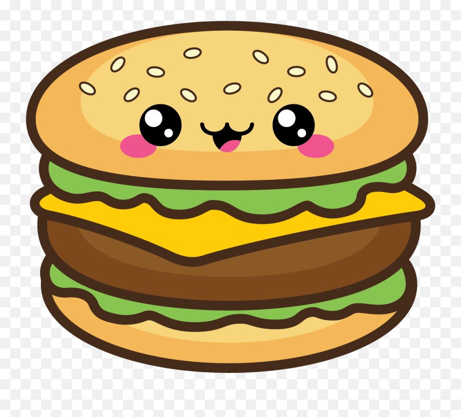 Cute Bbq Burger Clipart - Cute Burger Clipart Png Emoji,Cute Clipart