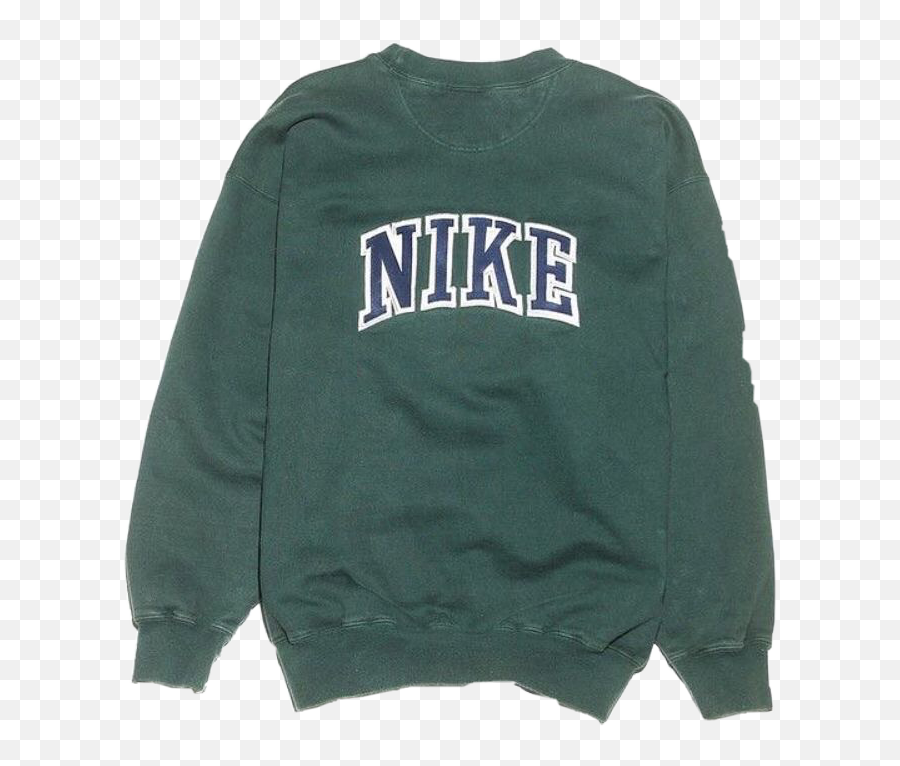 Vintage Nike Sweatshirt - Nike Green Clothes Emoji,Nike Logo Sweatshirts