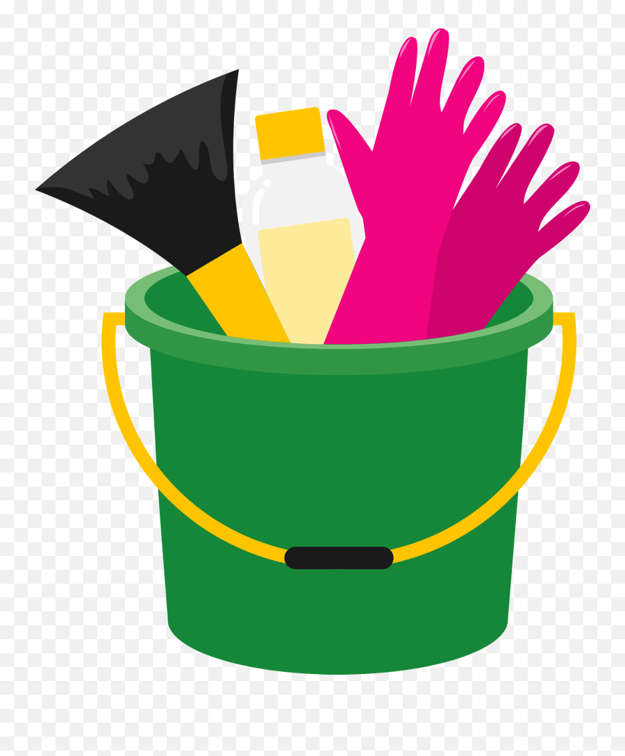 Bucket Of Cleaning Supplies Clipart Free Download - Cleaning Supplies Clipart Emoji,Cleaning Clipart