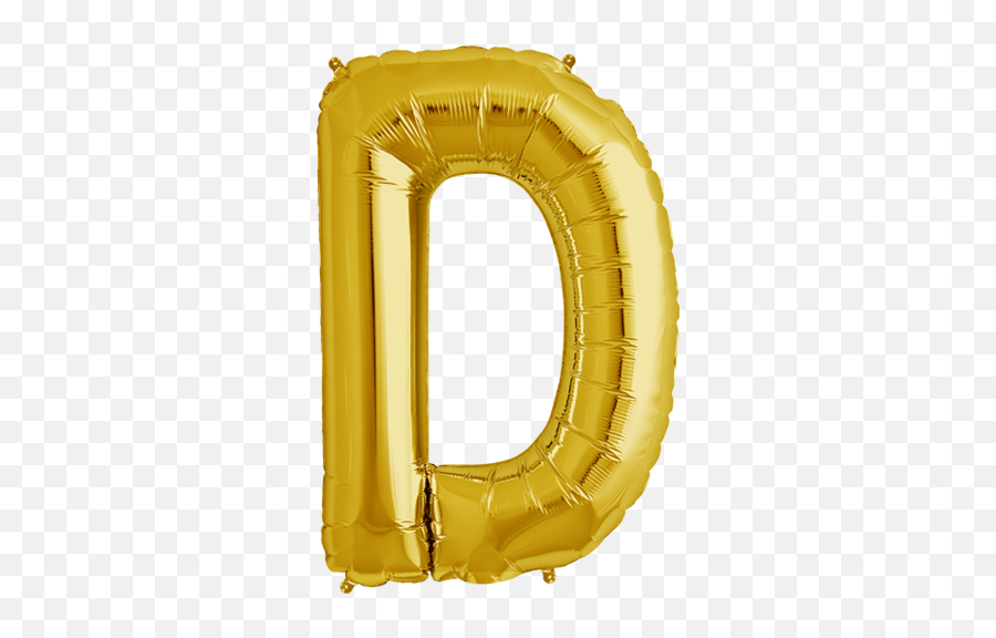 Download Gold Letter D Foil Balloon Emoji,Gold Balloon Png