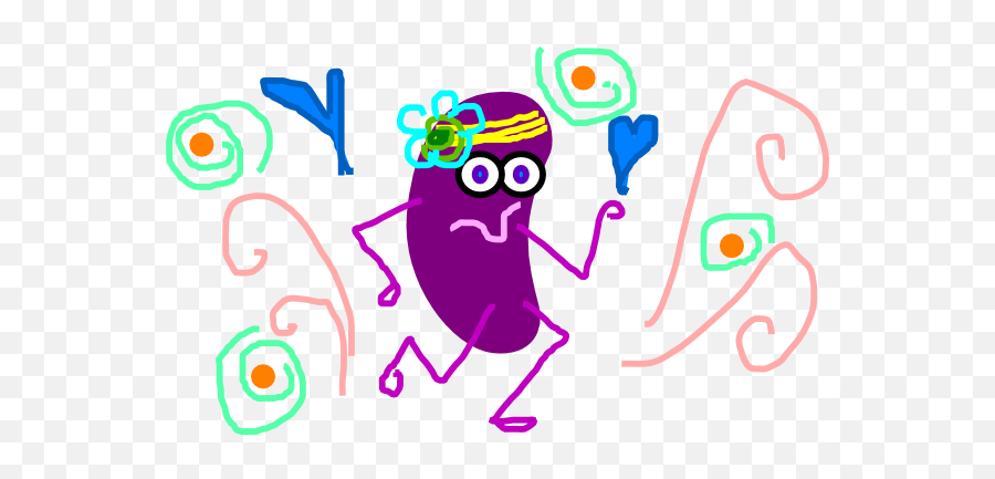 Purple Jelly Bean Dancing Clip Art At Clkercom - Vector Emoji,Jelly Bean Clipart