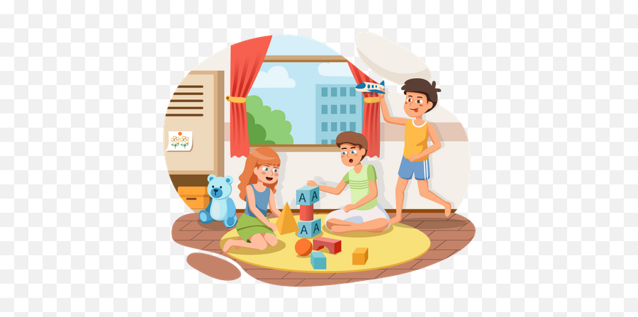 Kids Illustrations Images U0026 Vectors - Royalty Free Emoji,Kids Fighting Over Toys Clipart