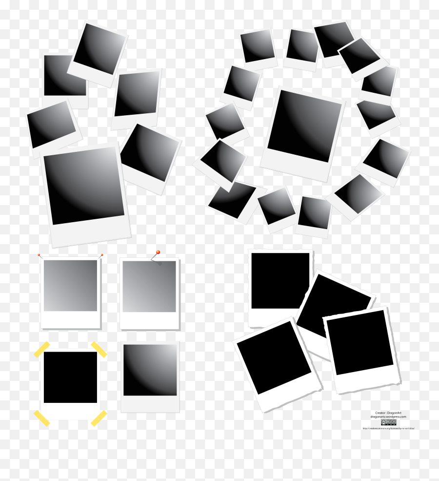 Polaroid Frames Vector Set Free Vector - Vector Png Polaroid Frames Emoji,Polaroid Clipart
