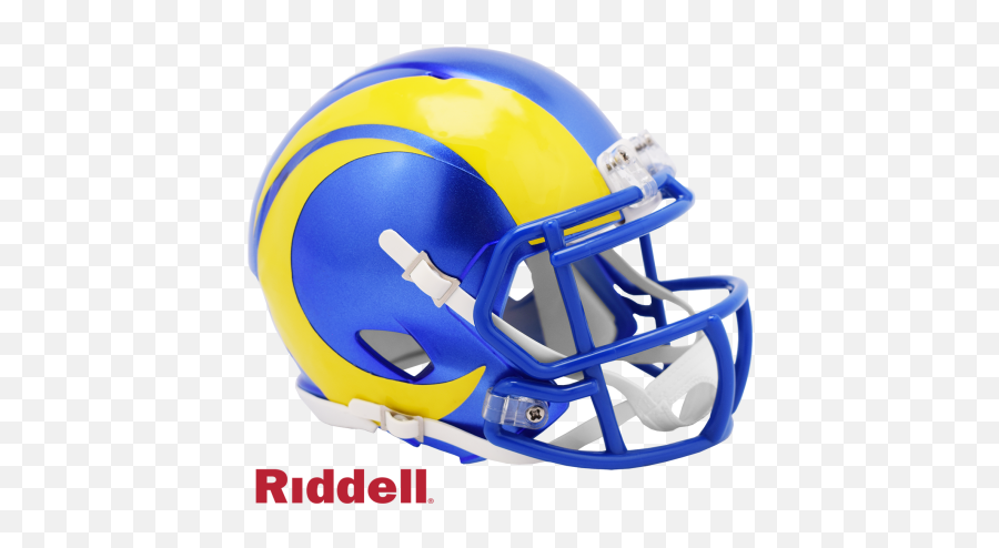 Los Angeles Rams 2020 Mini Speed Helmet - Rams Football Helmet Emoji,La Rams Logo Png