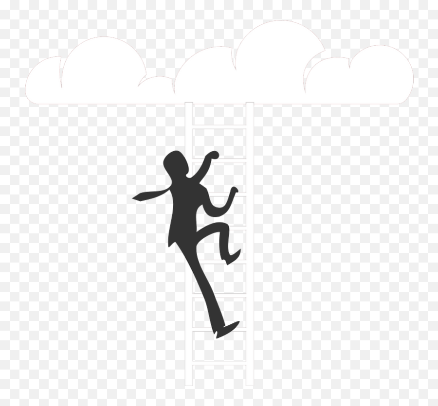 Businessman Climbing To Clouds Clipart Free Download - Hard Emoji,Clouds Clipart
