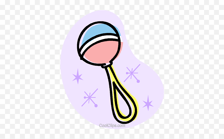 Rattle Royalty Free Vector Clip Art Illustration - Vc032003 Rattle Illustration Emoji,Baby Rattle Clipart
