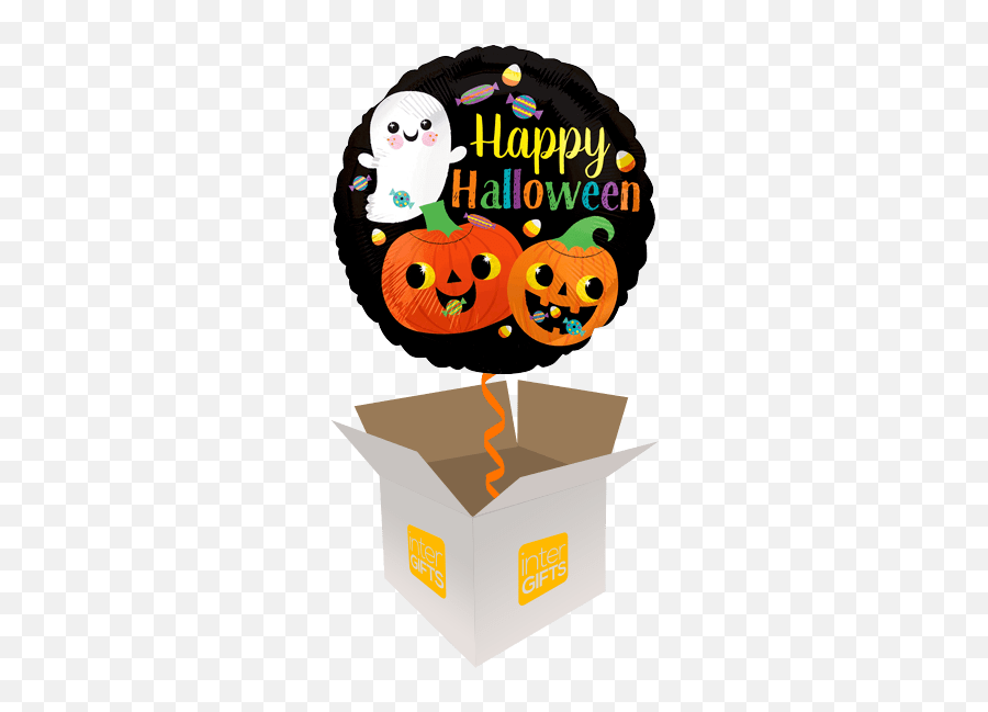 Happy Halloween Cute Ghost U0026 Pumpkins - Birthday Bouquet Of Happy 1st Birthday With Pink Ballon Emoji,Cute Ghost Clipart