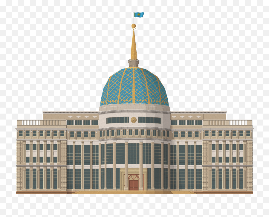 Download Building Eagle Palace Ak Orda Steppe Grand Clipart - Palacio Presidencial Png Emoji,Ak Png