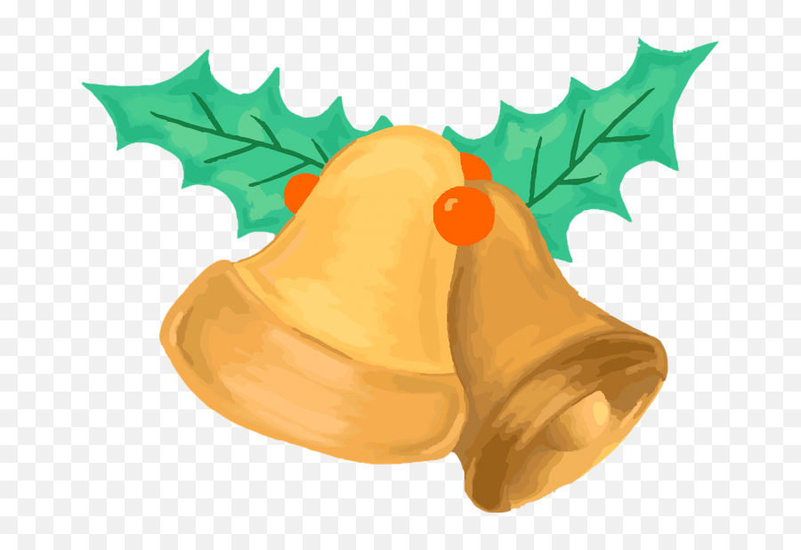 Watercolor Gold Bell Christmas Png - Jingle Bell Watercolor Png Emoji,Watercolor Png