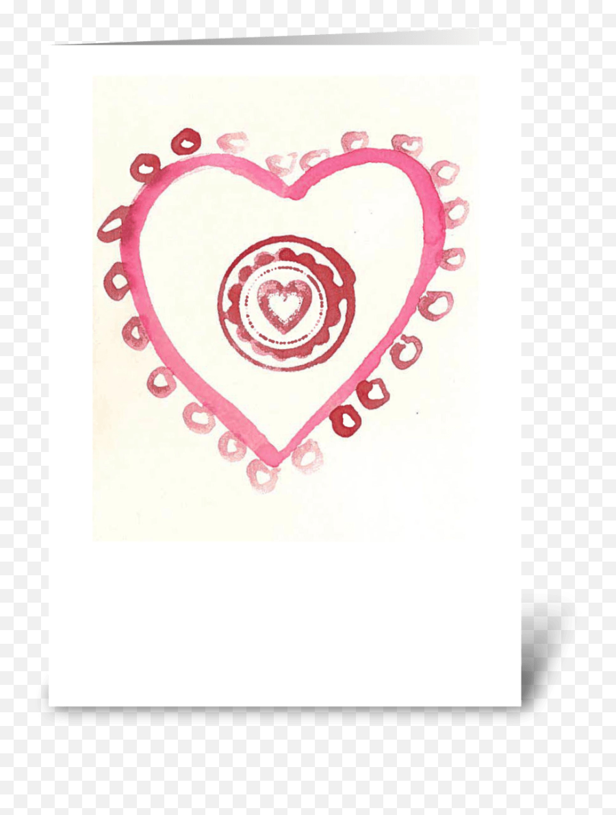 Watercolor - Heart With Circles 2 Girly Emoji,Watercolor Heart Png