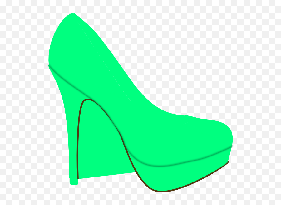 Green Shoe Clip Art At Clkercom - Vector Clip Art Online Round Toe Emoji,Heel Clipart