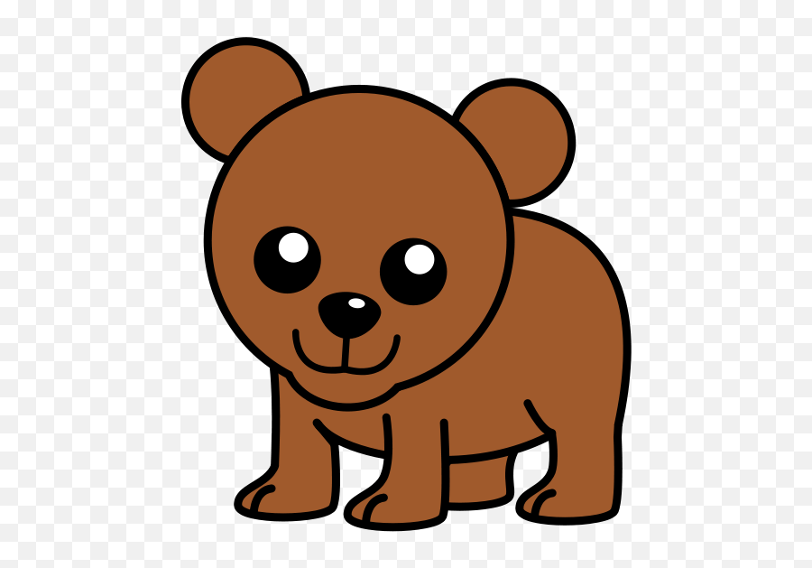 Cute Brown Bear Clipart - Cartoon Pictures Of Bears Emoji,Brown Bear Clipart