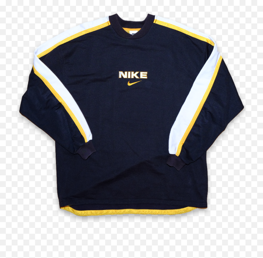 Vintage Nike Logo Sweatshirt Xxlarge - Blue And Yellow Vintage Nike Sweatshirt Emoji,Nike Logo Sweatshirts