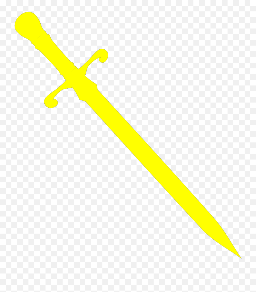 Yellow Dagger Clip Art At Clkercom - Vector Clip Art Online Yellow Sword Emoji,Dagger Clipart