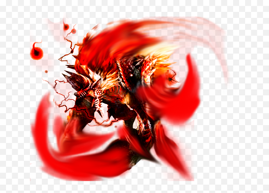 Red Eye Glow - Fire Monster Monster Hunter Transparent Png Emoji,Red Glowing Eyes Png