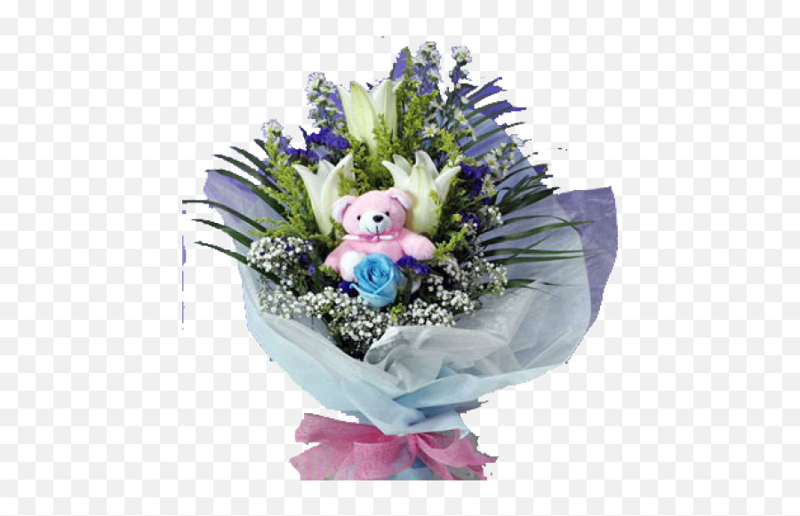 Casa Blanca W Babys Breath And Greenery In A Bouquet And Emoji,Baby's Breath Png