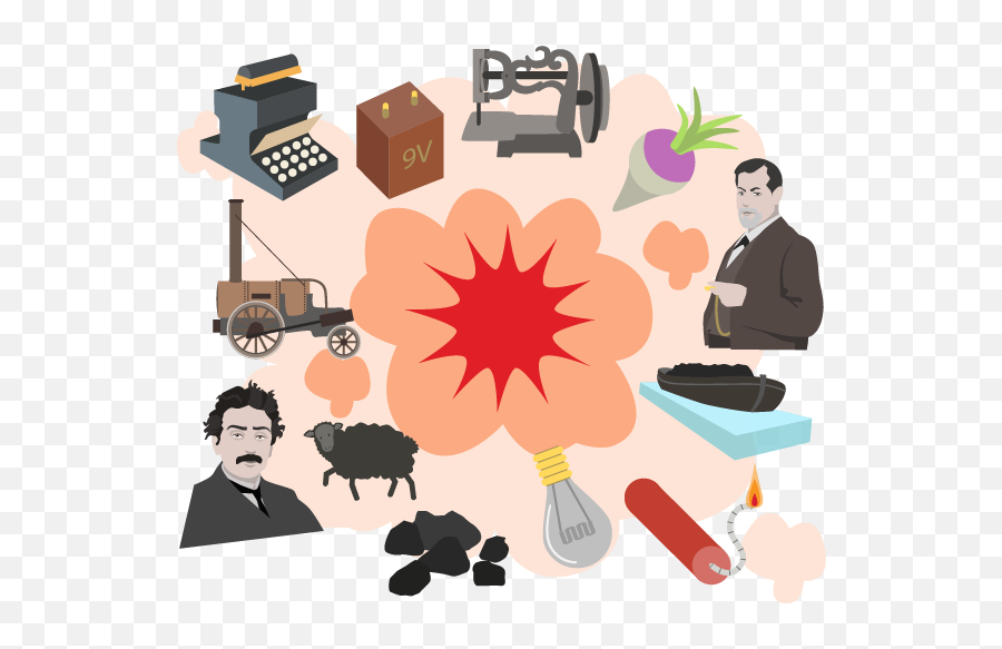 Key Inventions And Developments Of The Industrial Revolution Emoji,Inventions Clipart