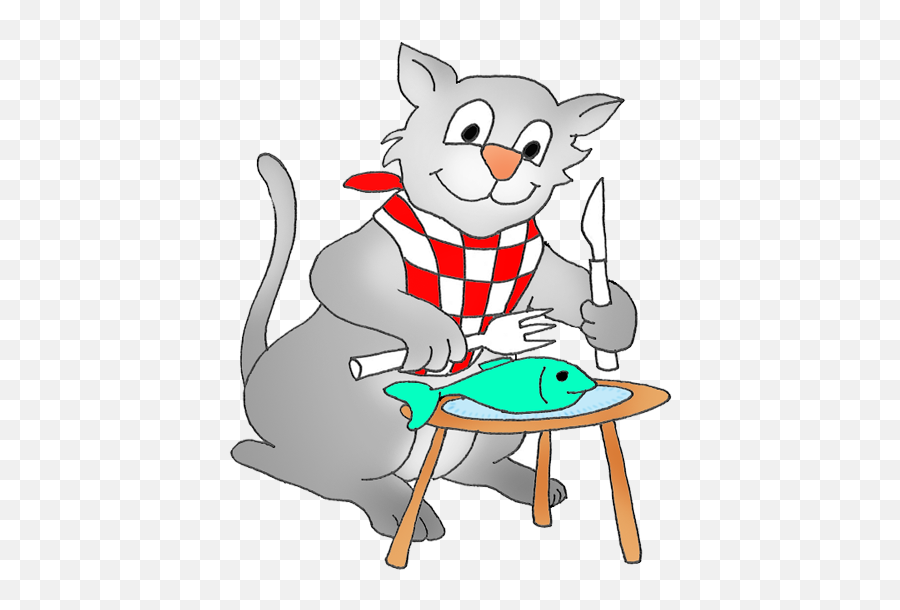 Cat Eating A Fish Clipart Cat Sketch Cat Drawing Clip Art Emoji,Cartoon Fish Clipart