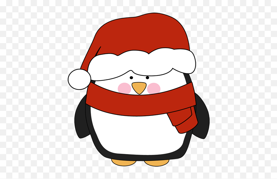 Penguin In A Santa Hat Clip Art - Penguin In A Santa Hat Penguin With Santa Hat Clipart Emoji,Santa Clipart