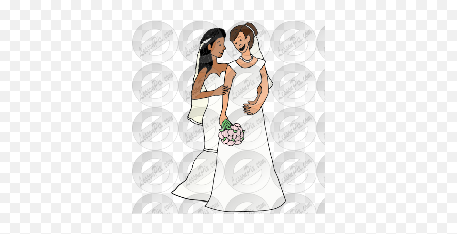 Brides Picture For Classroom Therapy Use - Great Brides For Groom Emoji,Lesbian Clipart